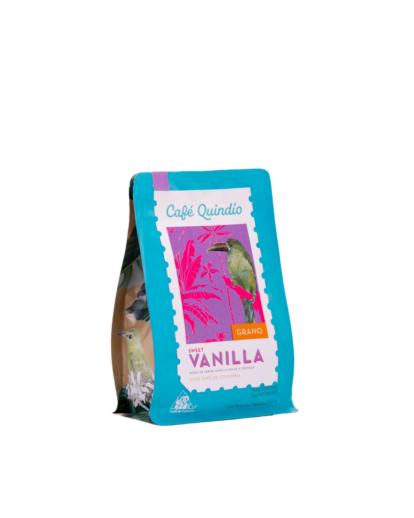 Quindio Specialty Harvest Sweet Vanilla Whole Bean Coffee (12x250g/ 8.8oz)
