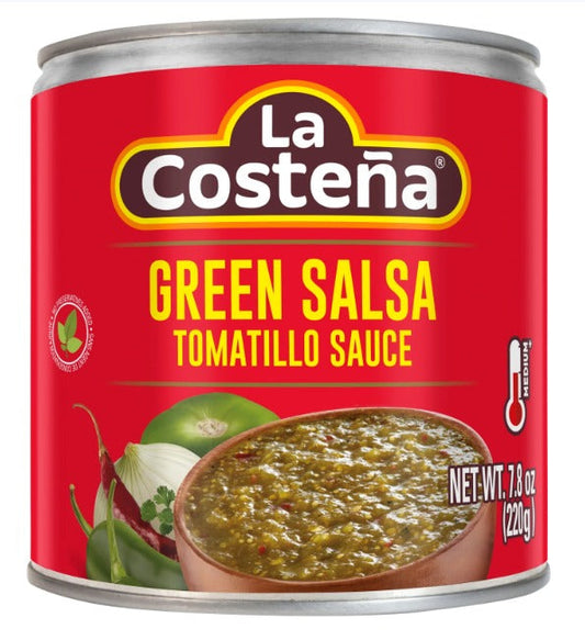La Costeña Green Salsa Tomatillo Sauce (24x220gr /7.8oz)