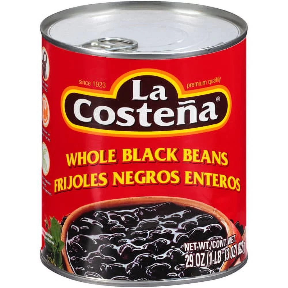La Costeña Whole Black Beans (12x820gr / 29oz)
