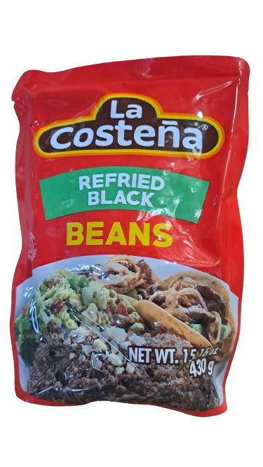 La Costeña Bag Refried Black Beans (8x430gr / 15.16oz)