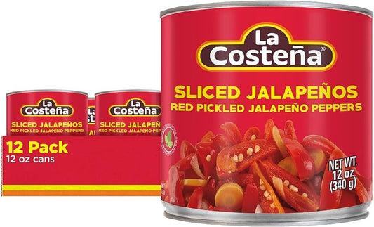 La Costeña Sliced Jalapeño Red Pickled (12x340gr /12oz)