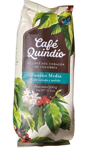 Quindio Traditional Medium Roast Ground Coffee (12x500g/17.6oz)