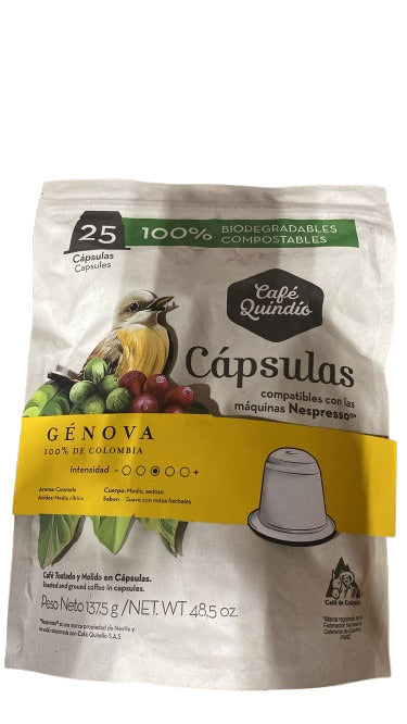 Quindio Genova Coffee Capsules 25unit (12x137.5g/48.5oz)