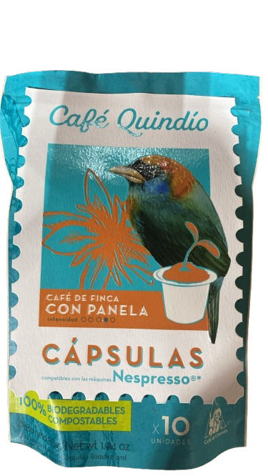 Quindio Farm Coffee with Panela Capsules 10unit (12x55g/1.94oz)