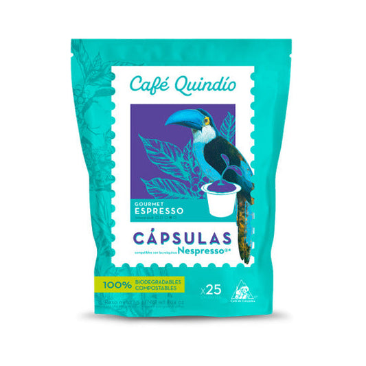 Quindio Gourmet Espresso Coffee Capsules 25unit (12x137.5g/48.5oz)