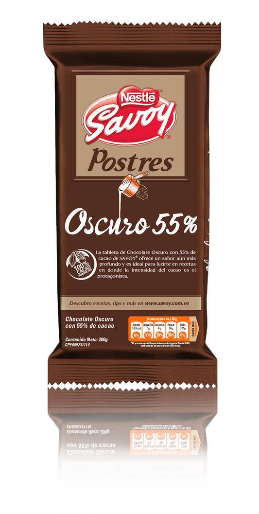 Savoy Chocolate Baking Bar 55% 16 (4x200gr / 7.05oz)