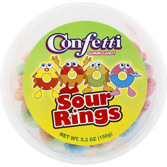 Confetti Sour Rings (12x150gr / 5.3oz)